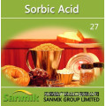 Sorbic acid is used as preservative in baked goods, chocolate, soda fountain syrups, fruit cocktails